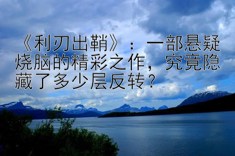 《利刃出鞘》：一部悬疑烧脑的精彩之作，究竟隐藏了多少层反转？