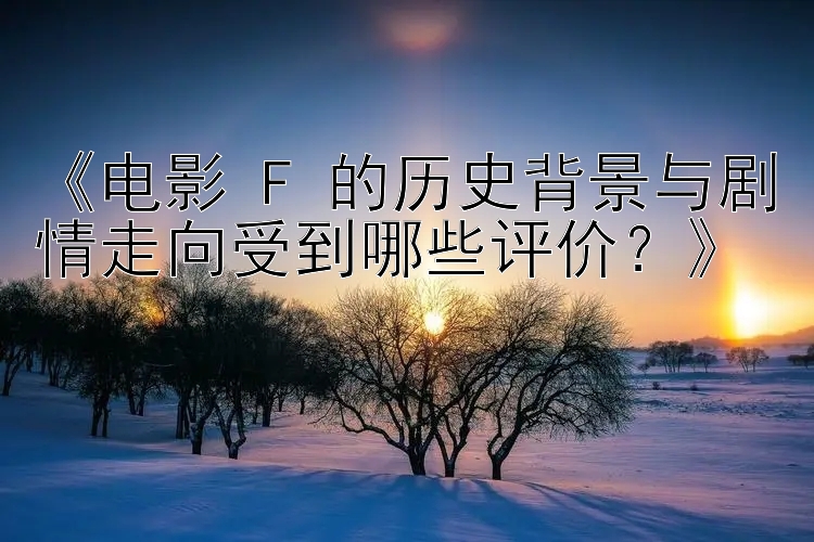 《电影 F 的历史背景与剧情走向受到哪些评价？》