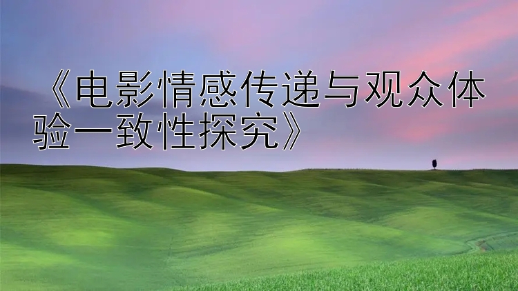 《电影情感传递与观众体验一致性探究》