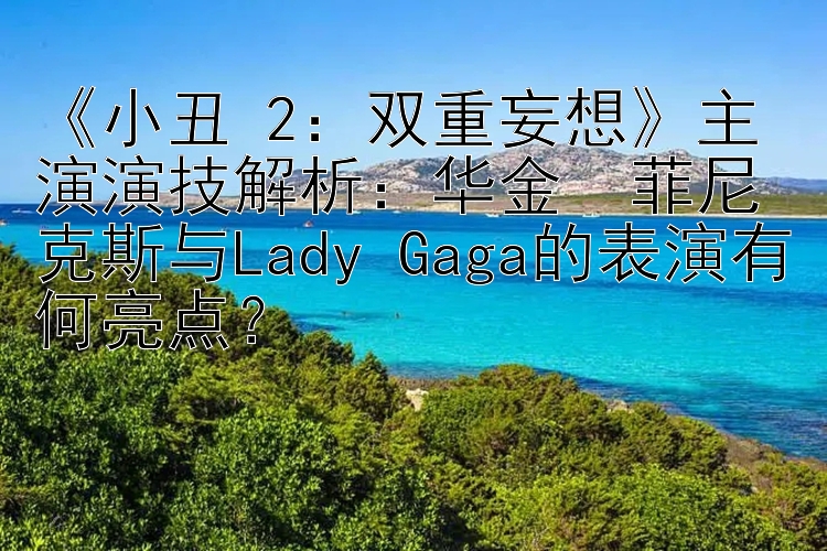 《小丑 2：双重妄想》主演演技解析：华金・菲尼克斯与Lady Gaga的表演有何亮点？