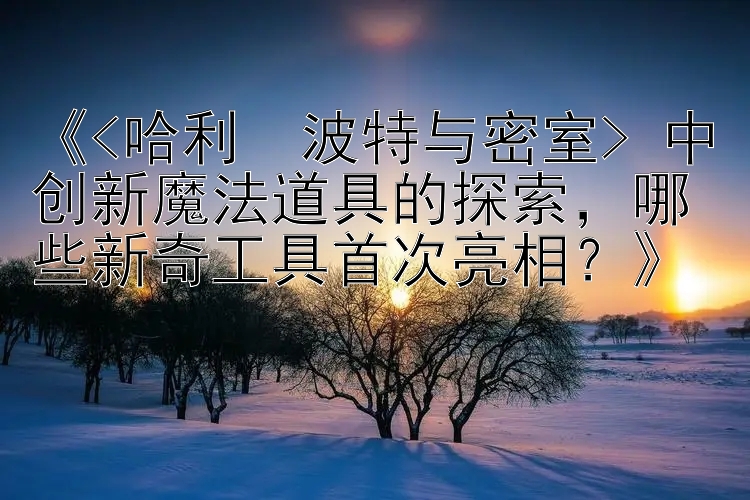 《<哈利・波特与密室> 中创新魔法道具的探索，哪些新奇工具首次亮相？》