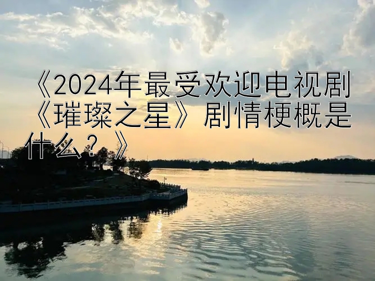 《2024年最受欢迎电视剧《璀璨之星》剧情梗概是什么？》