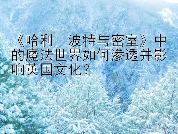 《哈利・波特与密室》中的魔法世界如何渗透并影响英国文化？