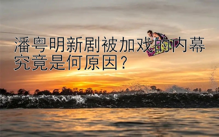 潘粤明新剧被加戏的内幕究竟是何原因？